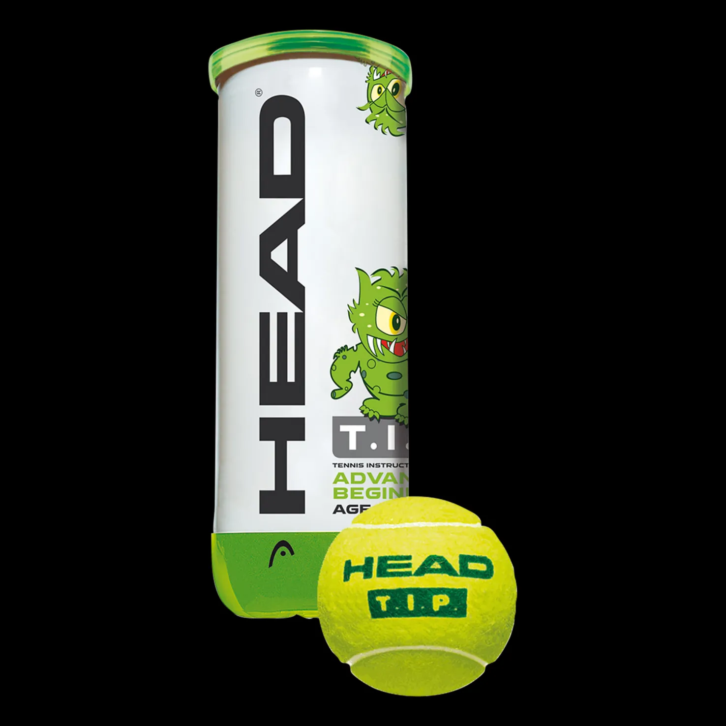 3B Head Tip Green, lasten /aloittelijoiden tennispallo - Tennistarvikkeet - 3B Head Tip Green, lasten /aloittelijoiden tennispallo