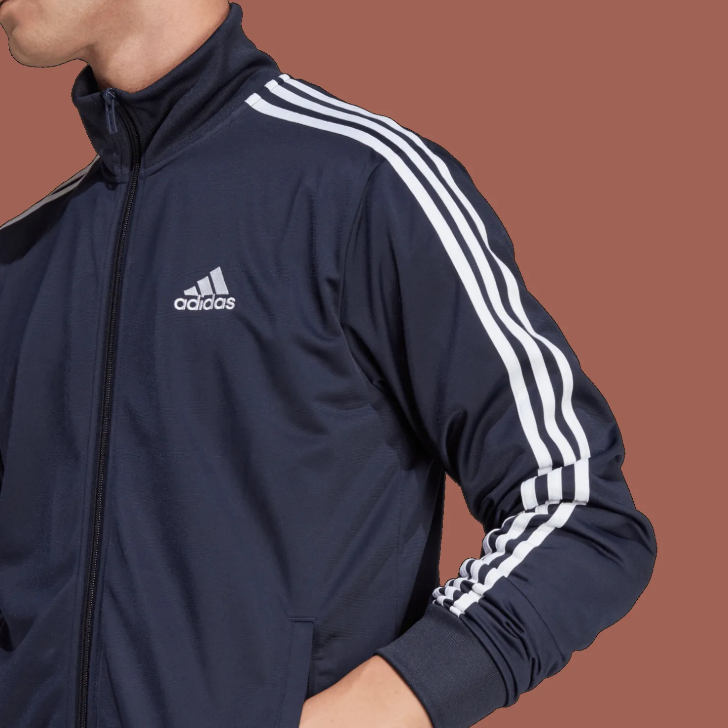 Basic 3-Stripes Tricot Tracksuit, verryttelyasu, miehe - Vapaa-Ajan Housut - Basic 3-Stripes Tricot Tracksuit, verryttelyasu, miehe