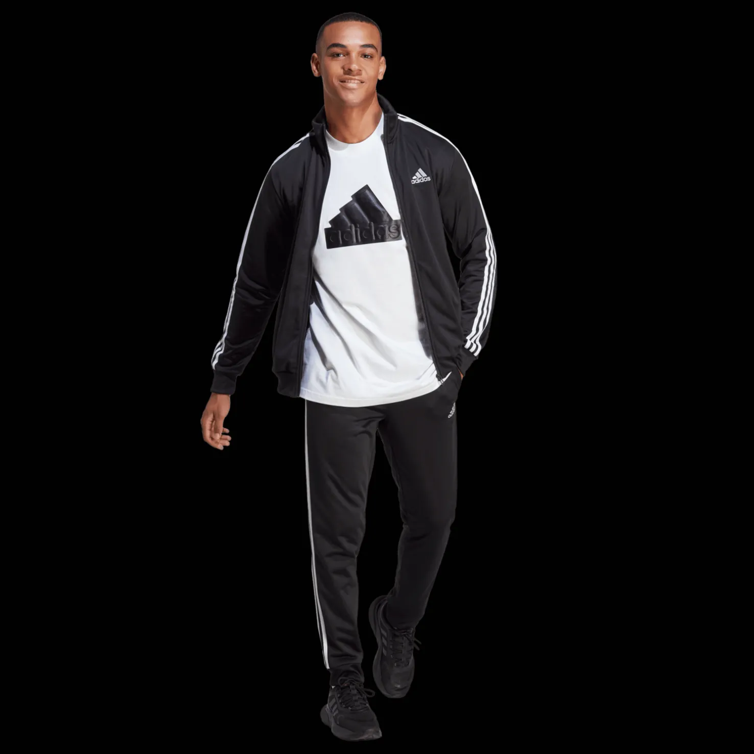 Basic 3-Stripes Tricot Tracksuit, verryttelyasu, miehe - Vapaa-Ajan Housut - Basic 3-Stripes Tricot Tracksuit, verryttelyasu, miehe
