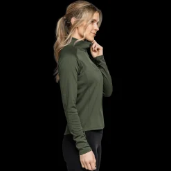 Brushed Halfzip, naisten treenipaita - Treenipaidat - Brushed Halfzip, naisten treenipaita