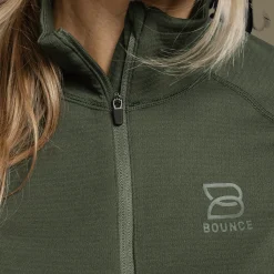 Brushed Halfzip, naisten treenipaita - Treenipaidat - Brushed Halfzip, naisten treenipaita