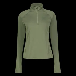 Brushed Halfzip, naisten treenipaita - Treenipaidat - Brushed Halfzip, naisten treenipaita