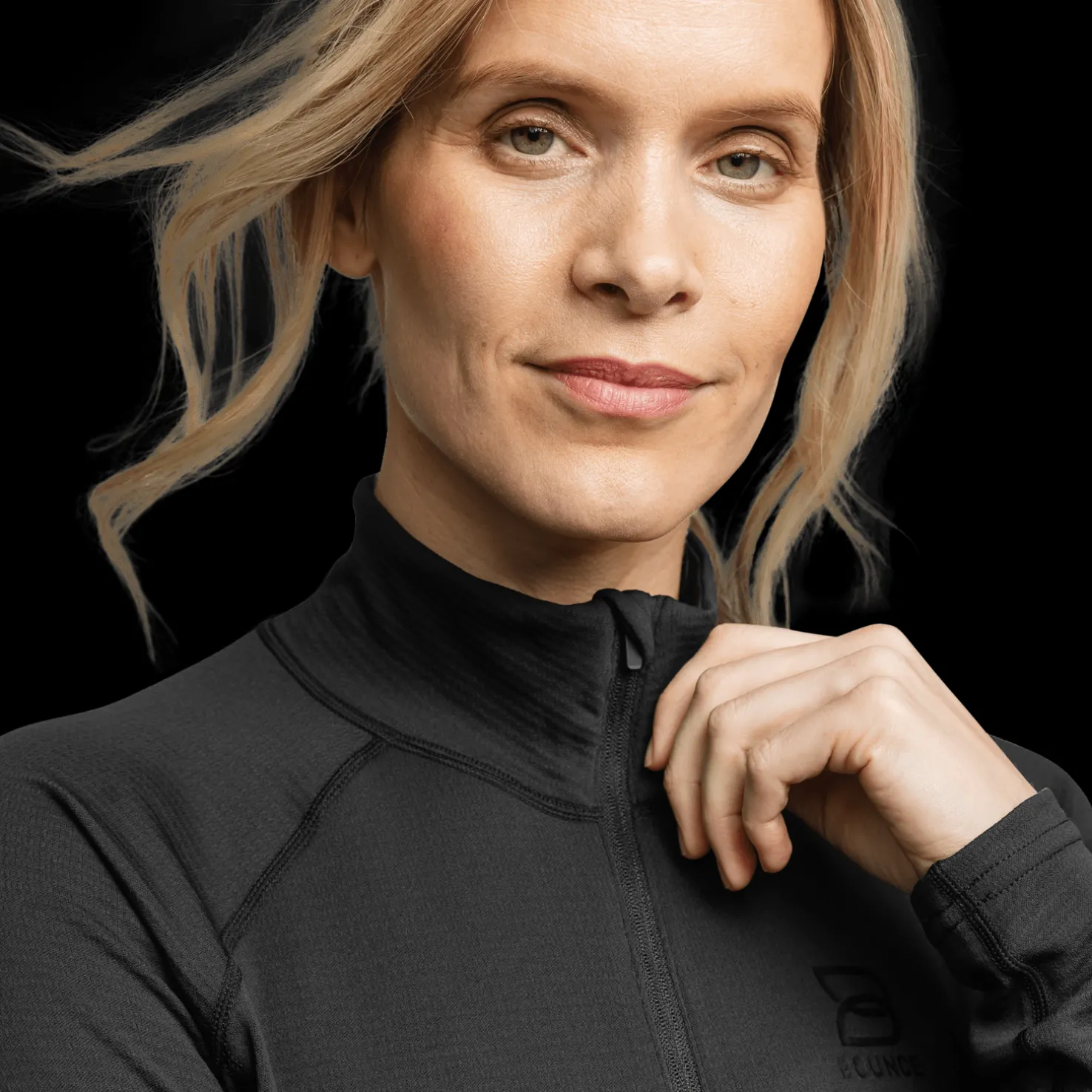 Brushed Halfzip, naisten treenipaita - Treenipaidat - Brushed Halfzip, naisten treenipaita