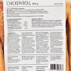 Chicken Rolls 12,5 Cm, 400 g, koiran makupalat - Koirankupit Ja Koiranruoka - Chicken Rolls 12,5 Cm, 400 g, koiran makupalat