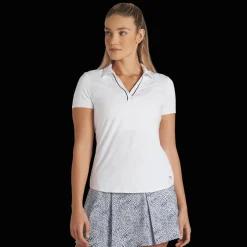 Cloudspun Piped Short-Sleeve Polo, naisten pikeepaita, golfiin - Golfpaidat Ja -Pikeet - Cloudspun Piped Short-Sleeve Polo, naisten pikeepaita, golfiin