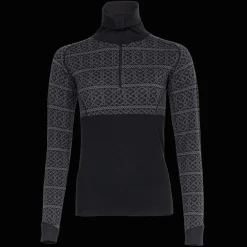 Dalen 2-layer Wool Polo Zip, naisten villapaita - Villakerrastot yläosat naiset - Dalen 2-layer Wool Polo Zip, naisten villapaita