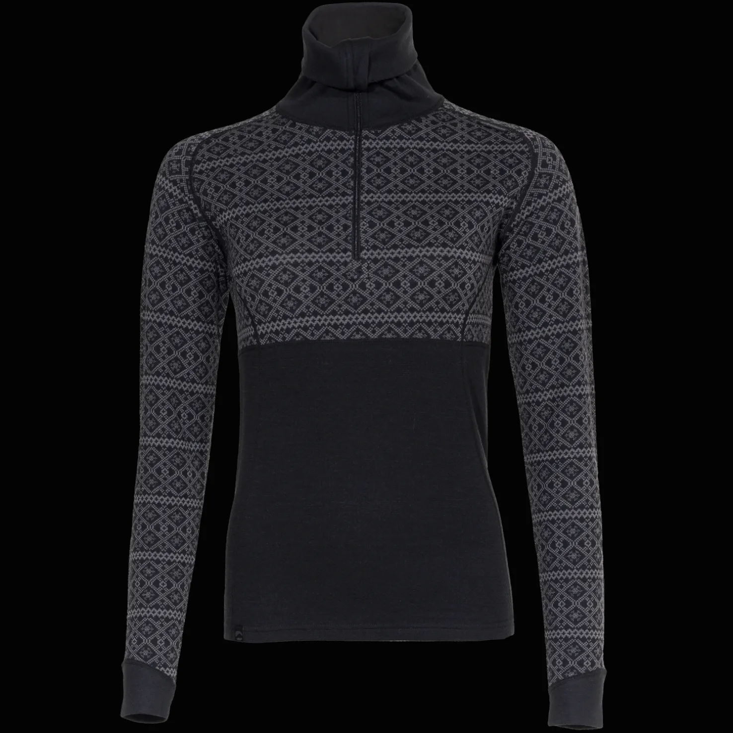 Dalen 2-layer Wool Polo Zip, naisten villapaita - Villakerrastot yläosat naiset - Dalen 2-layer Wool Polo Zip, naisten villapaita