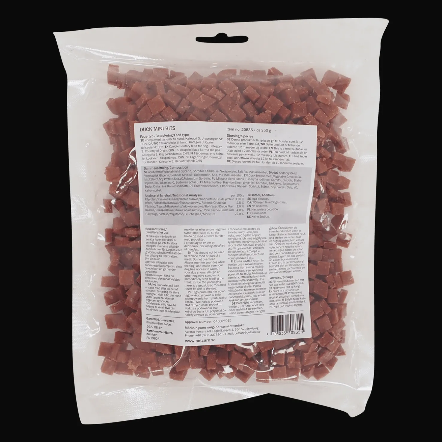 Duck Mini Bits 350g, koiran makupalat - Koirankupit Ja Koiranruoka - Duck Mini Bits 350g, koiran makupalat