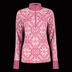 Else Half Zip, naisten villapaita - Villakerrastot yläosat naiset - Else Half Zip, naisten villapaita