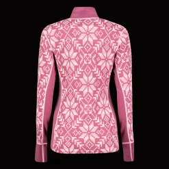 Else Half Zip, naisten villapaita - Villakerrastot yläosat naiset - Else Half Zip, naisten villapaita