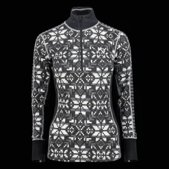 Else Half Zip, naisten villapaita - Villakerrastot yläosat naiset - Else Half Zip, naisten villapaita