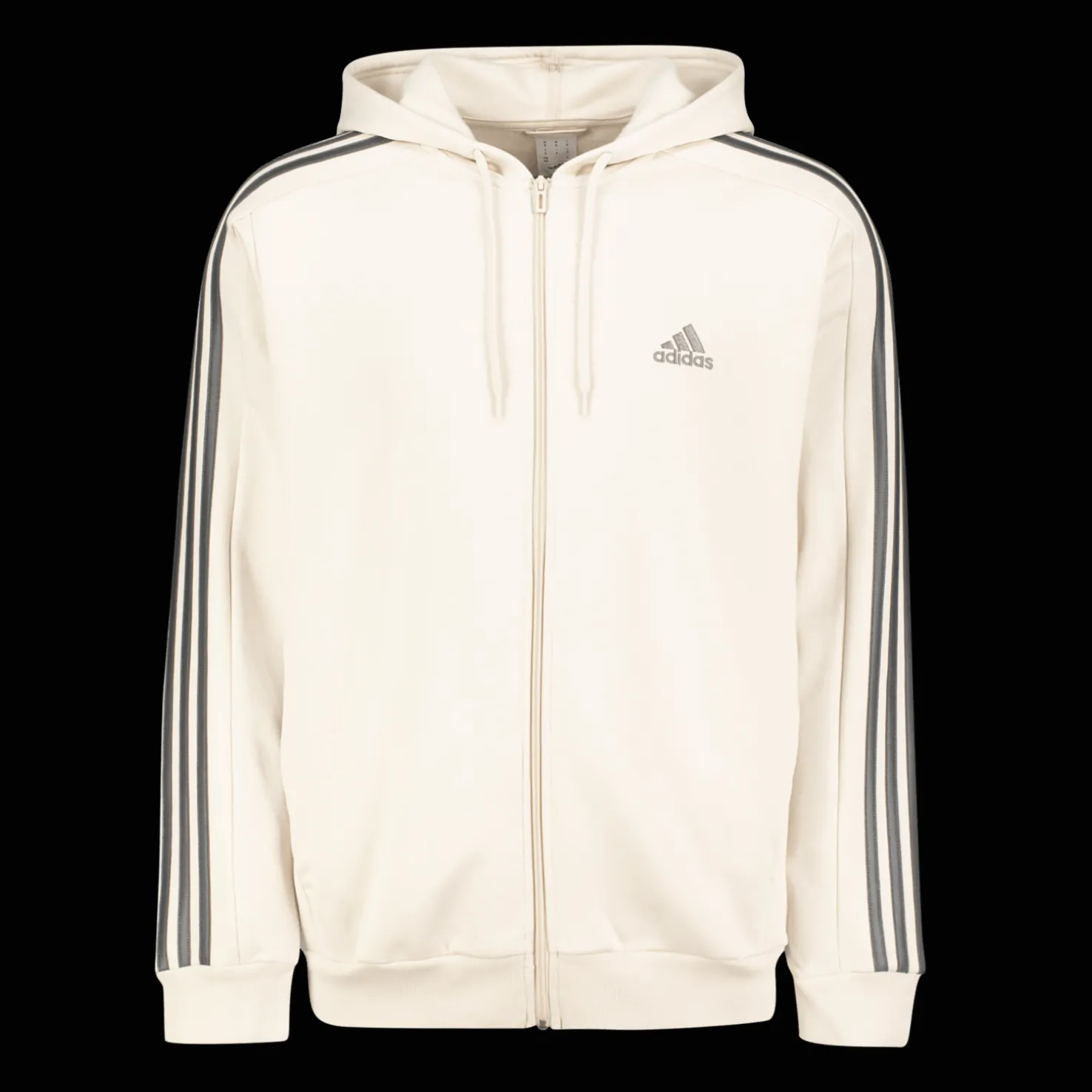 Essential Fleece 3-Stripes Full Zip, miesten huppari - Hupparit - Essential Fleece 3-Stripes Full Zip, miesten huppari