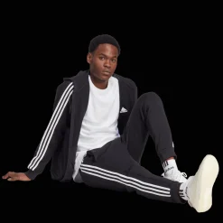 Essential Fleece 3-Stripes Full Zip, miesten huppari - Hupparit - Essential Fleece 3-Stripes Full Zip, miesten huppari