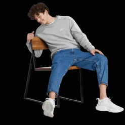 Essentials Fleece 3-Stripes Sweatshirt, miesten collegepaita - Hupparit - Essentials Fleece 3-Stripes Sweatshirt, miesten collegepaita