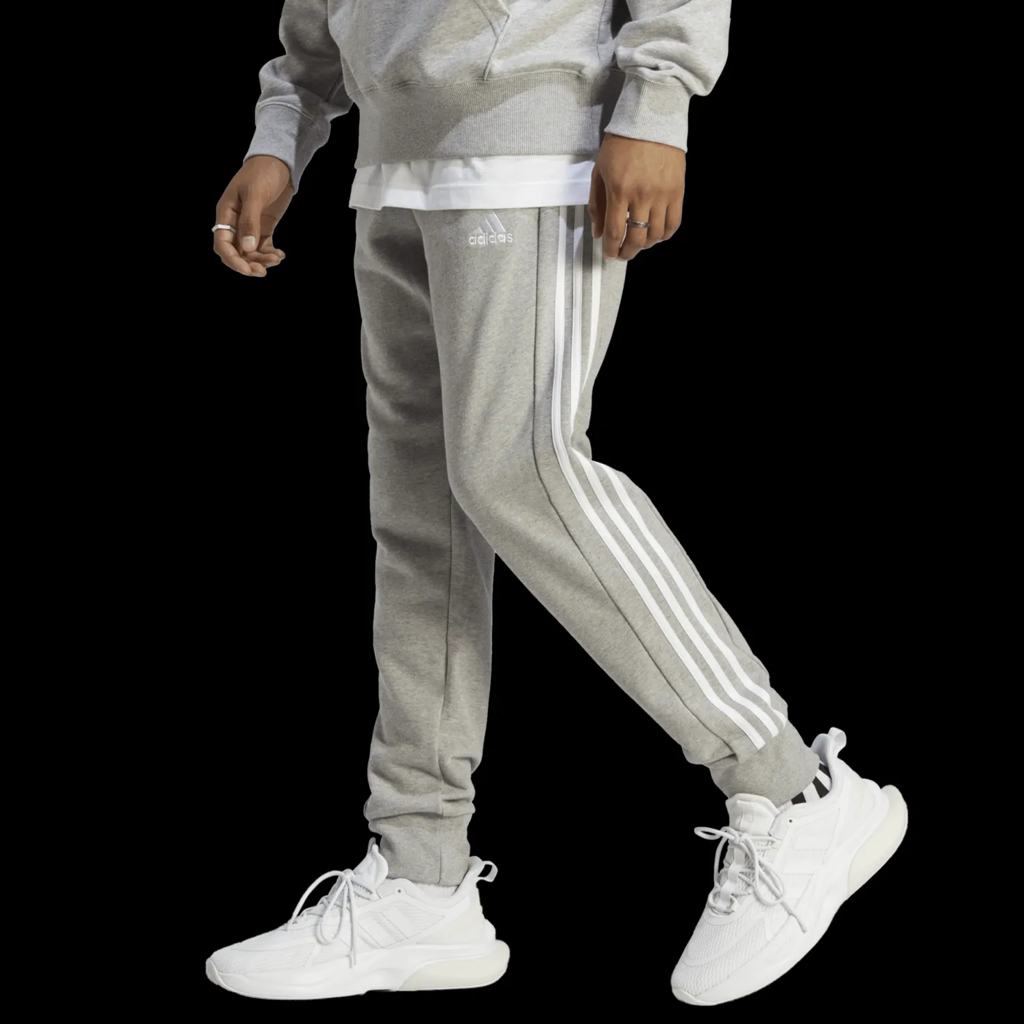 Essentials French Terry 3-Stripes Pant, collegehousut miehille - Vapaa-Ajan Housut - Essentials French Terry 3-Stripes Pant, collegehousut miehille