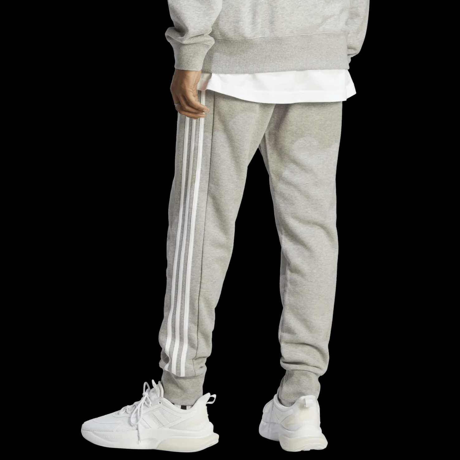 Essentials French Terry 3-Stripes Pant, collegehousut miehille - Vapaa-Ajan Housut - Essentials French Terry 3-Stripes Pant, collegehousut miehille