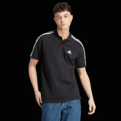 Essentials Piqué Emroidered Small Logo 3-Stripes, miesten pikeepaita - T-Paidat Ja Pikeepaidat - Essentials Piqué Emroidered Small Logo 3-Stripes, miesten pikeepaita