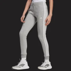 Essentials 3-Stripes Fleece Joggers, naisten collegehousut - Vapaa-Ajan Housut - Essentials 3-Stripes Fleece Joggers, naisten collegehousut