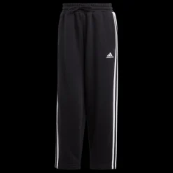 Essentials 3-Stripes Open Hem Fleece Joggers, naisten collegehousut - Vapaa-Ajan Housut - Essentials 3-Stripes Open Hem Fleece Joggers, naisten collegehousut