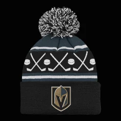 Faceoff Cuff Knit Beanie with pom Golden Knights - 24/25, fanipipo, unisex - NHL-Tuotteet - Faceoff Cuff Knit Beanie with pom Golden Knights - 24/25, fanipipo, unisex