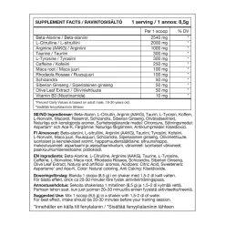 Hemocharged (Lemon Cola (340g), pre-workout-jauhe - Pre-Workout Juomat - Hemocharged (Lemon Cola (340g), pre-workout-jauhe