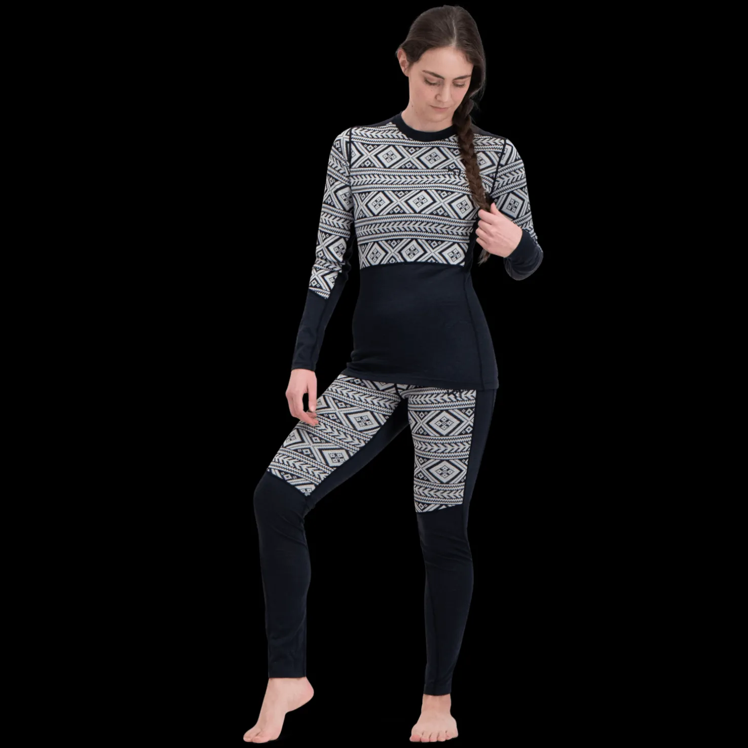 Ida Long Sleeve, naisten villapaita - Villakerrastot yläosat naiset - Ida Long Sleeve, naisten villapaita