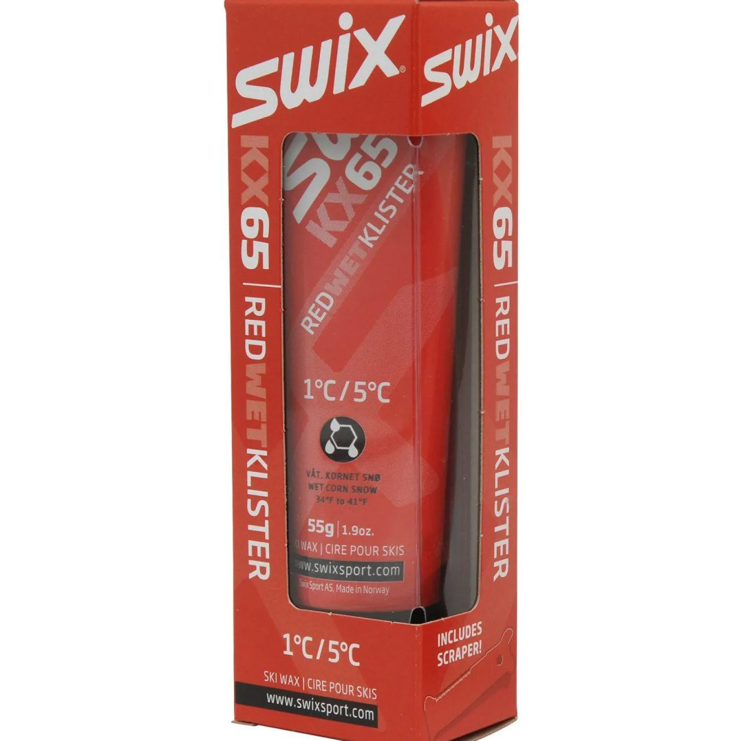 Klister KX65 Red 1C to 5C 24/25, vaihtelevaan nolla-asteiseen säähän - Pitovoiteet Suksiin - Klister KX65 Red 1C to 5C 24/25, vaihtelevaan nolla-asteiseen säähän