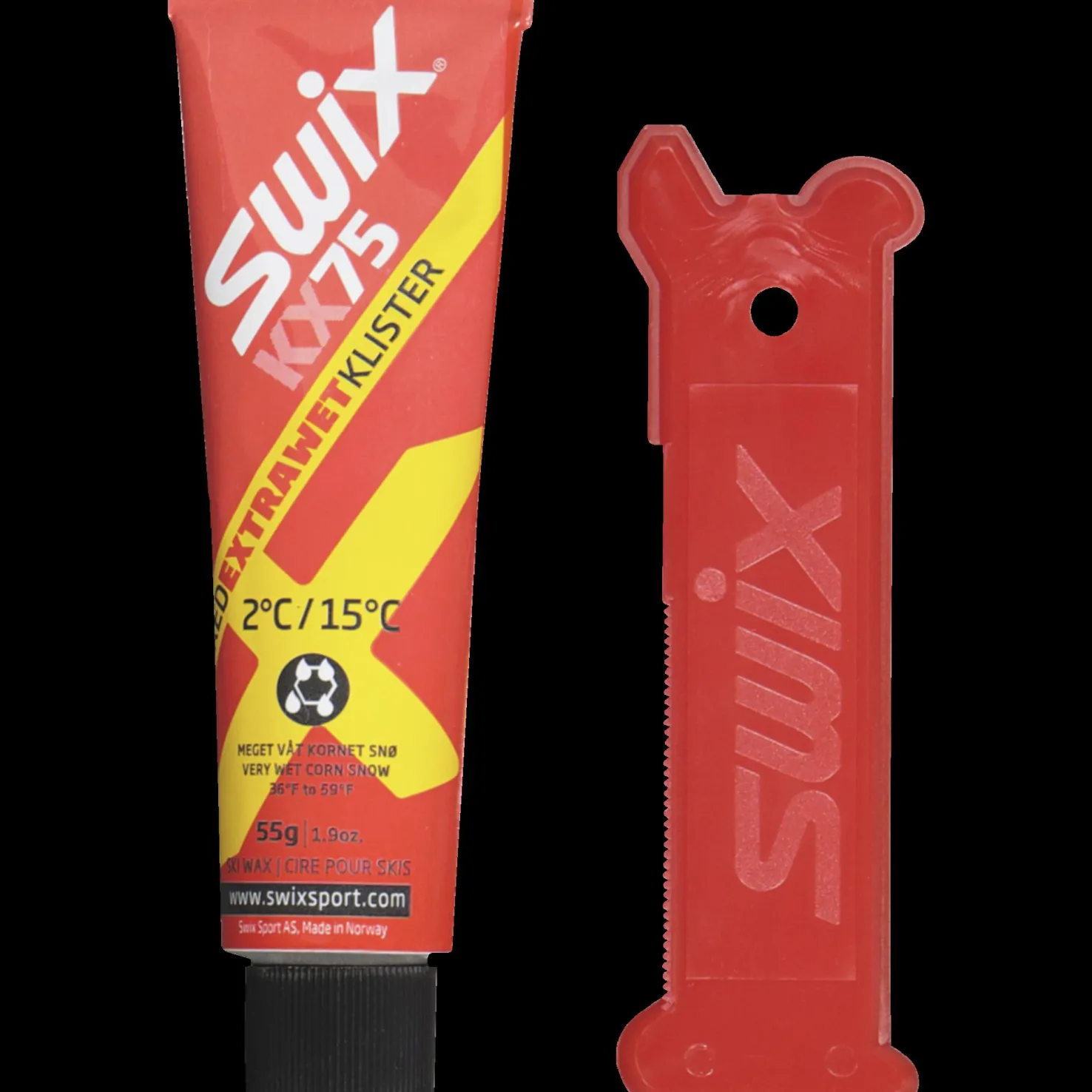 Klister KX75 Red Extra Wet 2C/15C 24/25, liisteri märälle lumelle - Pitovoiteet Suksiin - Klister KX75 Red Extra Wet 2C/15C 24/25, liisteri märälle lumelle