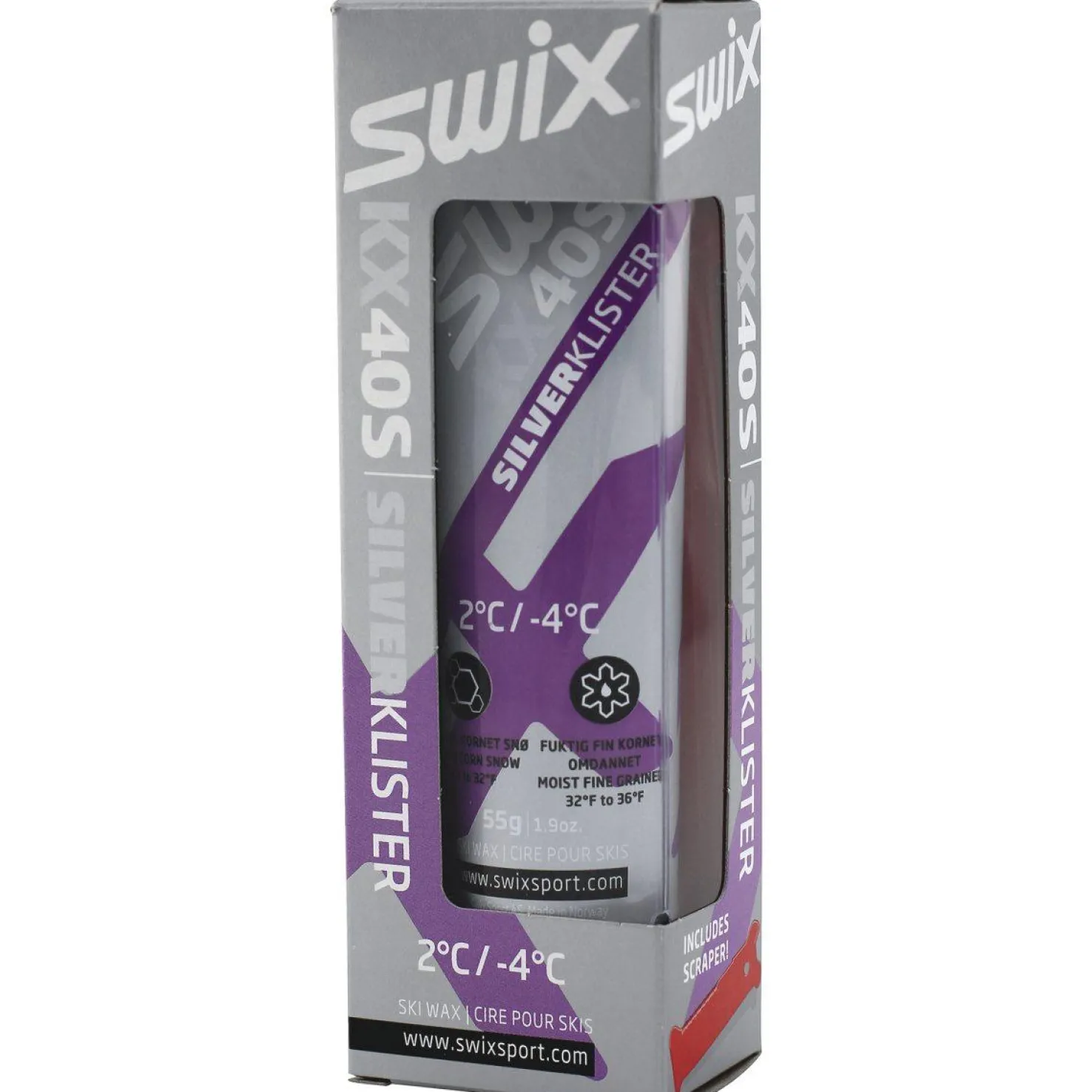 Klister KX40S Silver -4C to 2C 24/25, liisteri 55 g - Pitovoiteet Suksiin - Klister KX40S Silver -4C to 2C 24/25, liisteri 55 g