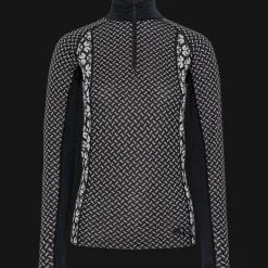 Lekker Half Zip, naisten villapaita - Villakerrastot yläosat naiset - Lekker Half Zip, naisten villapaita