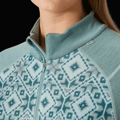 LIFA Merino Midweight Graphic 1/2 Zip, naisten villapaita - Villakerrastot yläosat naiset - LIFA Merino Midweight Graphic 1/2 Zip, naisten villapaita