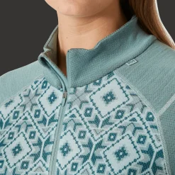 LIFA Merino Midweight Graphic 1/2 Zip, naisten villapaita - Villakerrastot yläosat naiset - LIFA Merino Midweight Graphic 1/2 Zip, naisten villapaita