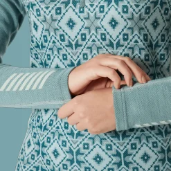 LIFA Merino Midweight Graphic 1/2 Zip, naisten villapaita - Villakerrastot yläosat naiset - LIFA Merino Midweight Graphic 1/2 Zip, naisten villapaita