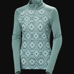 LIFA Merino Midweight Graphic 1/2 Zip, naisten villapaita - Villakerrastot yläosat naiset - LIFA Merino Midweight Graphic 1/2 Zip, naisten villapaita