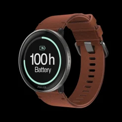 Polar Ignite 3 Titanium/Brown leather strap, älykello - Sykemittarit - Polar Ignite 3 Titanium/Brown leather strap, älykello