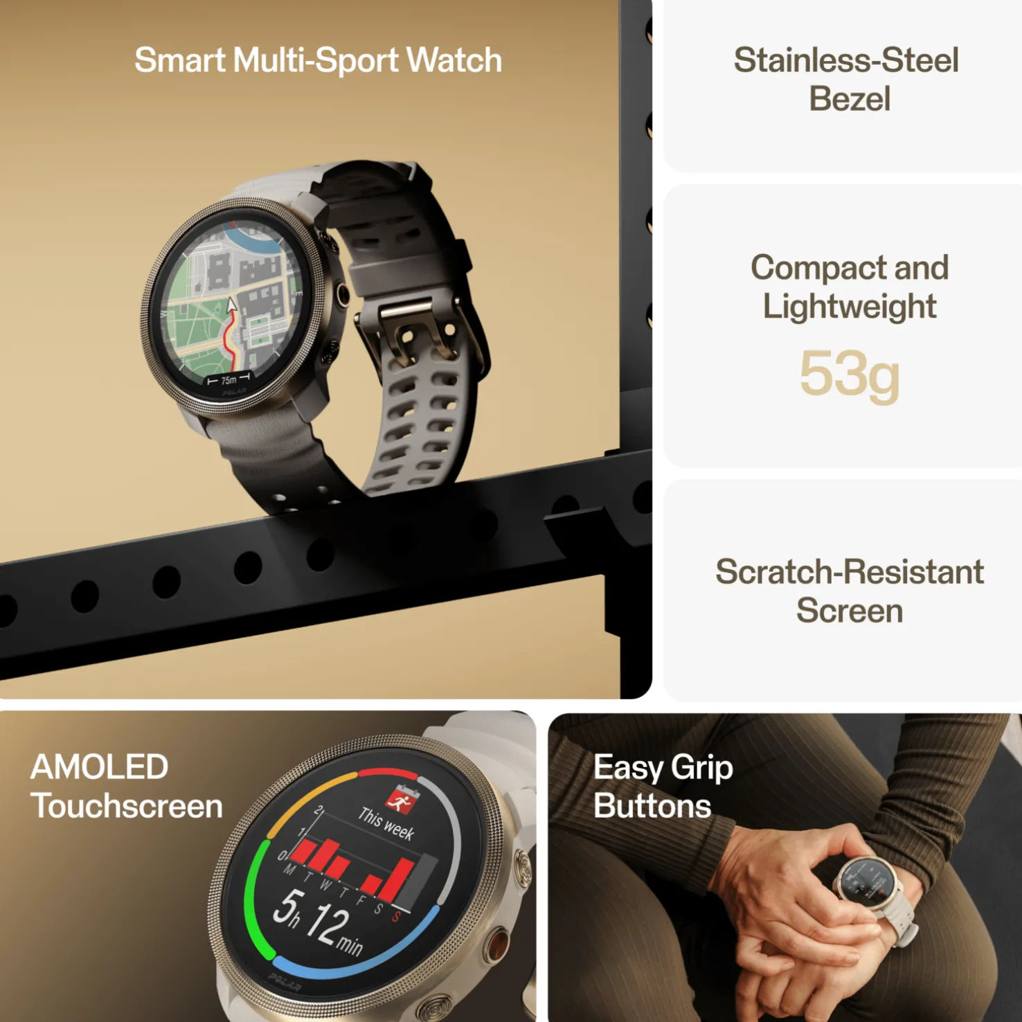 Polar Vantage M3 S-L, älykello - Sykemittarit - Polar Vantage M3 S-L, älykello