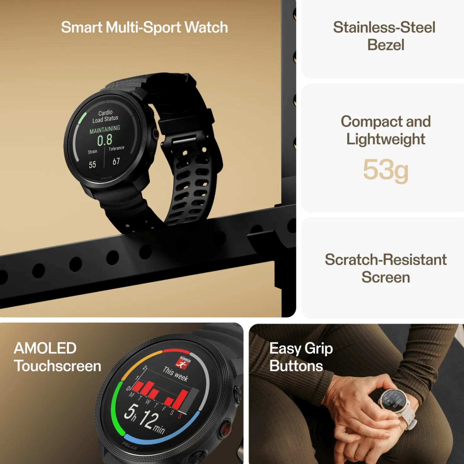 Polar Vantage M3 S-L, älykello - Sykemittarit - Polar Vantage M3 S-L, älykello