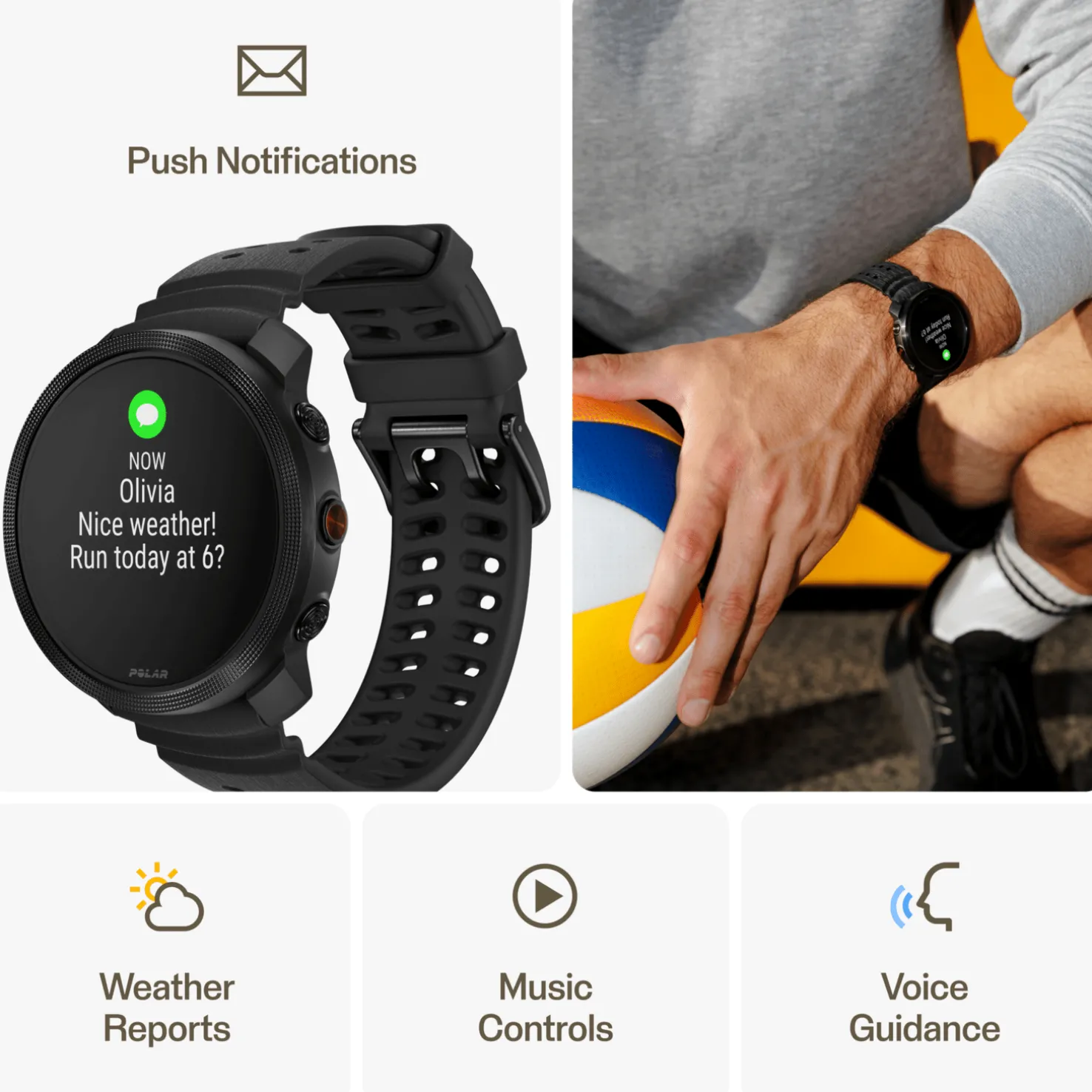 Polar Vantage M3 S-L, älykello - Sykemittarit - Polar Vantage M3 S-L, älykello