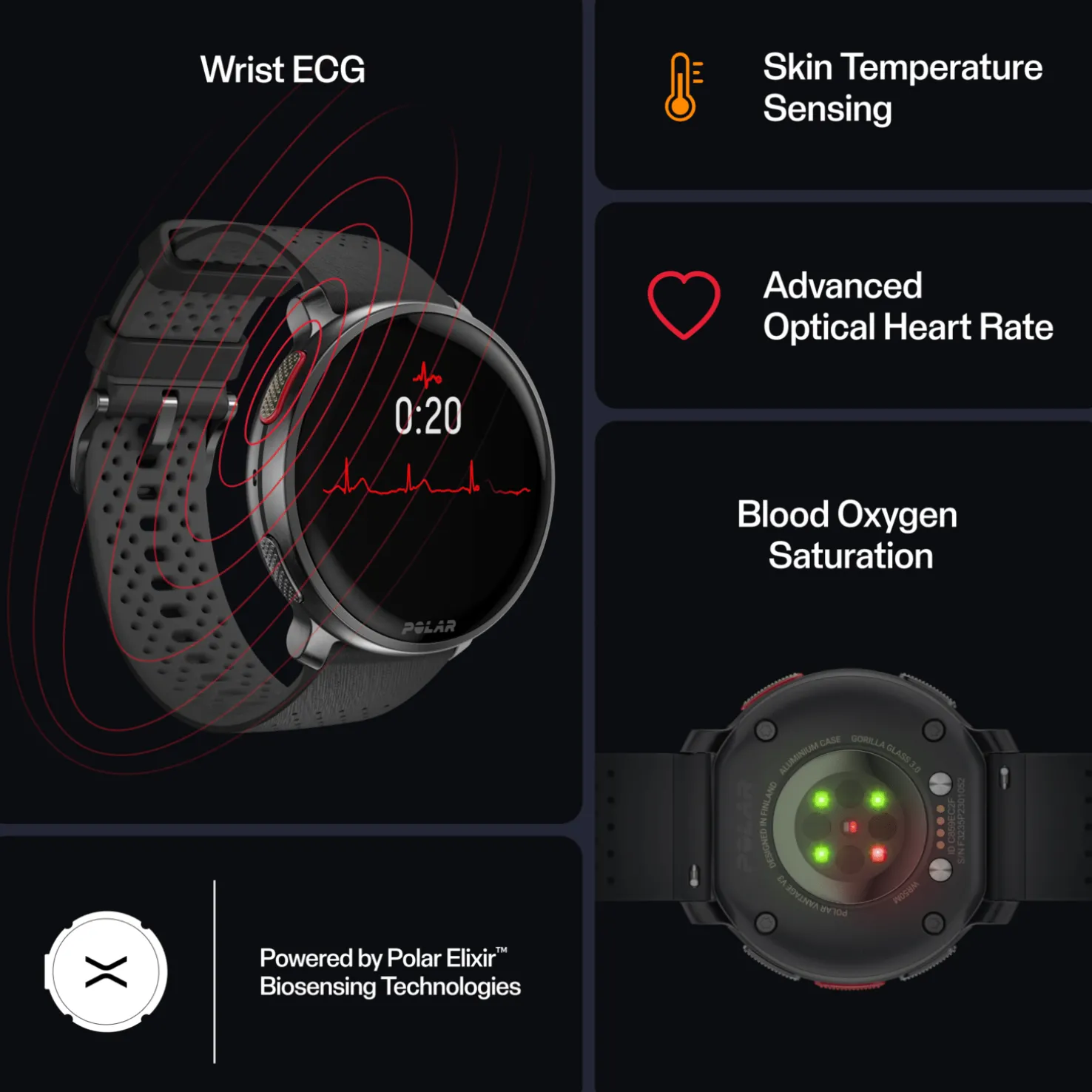 Polar Vantage V3 + HR, älykello + sykevyö - Sykemittarit - Polar Vantage V3 + HR, älykello + sykevyö