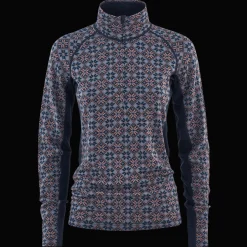 Rose Light Half Zip, naisten villapaita - Villakerrastot yläosat naiset - Rose Light Half Zip, naisten villapaita