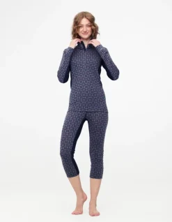 Rose Light Half Zip, naisten villapaita - Villakerrastot yläosat naiset - Rose Light Half Zip, naisten villapaita