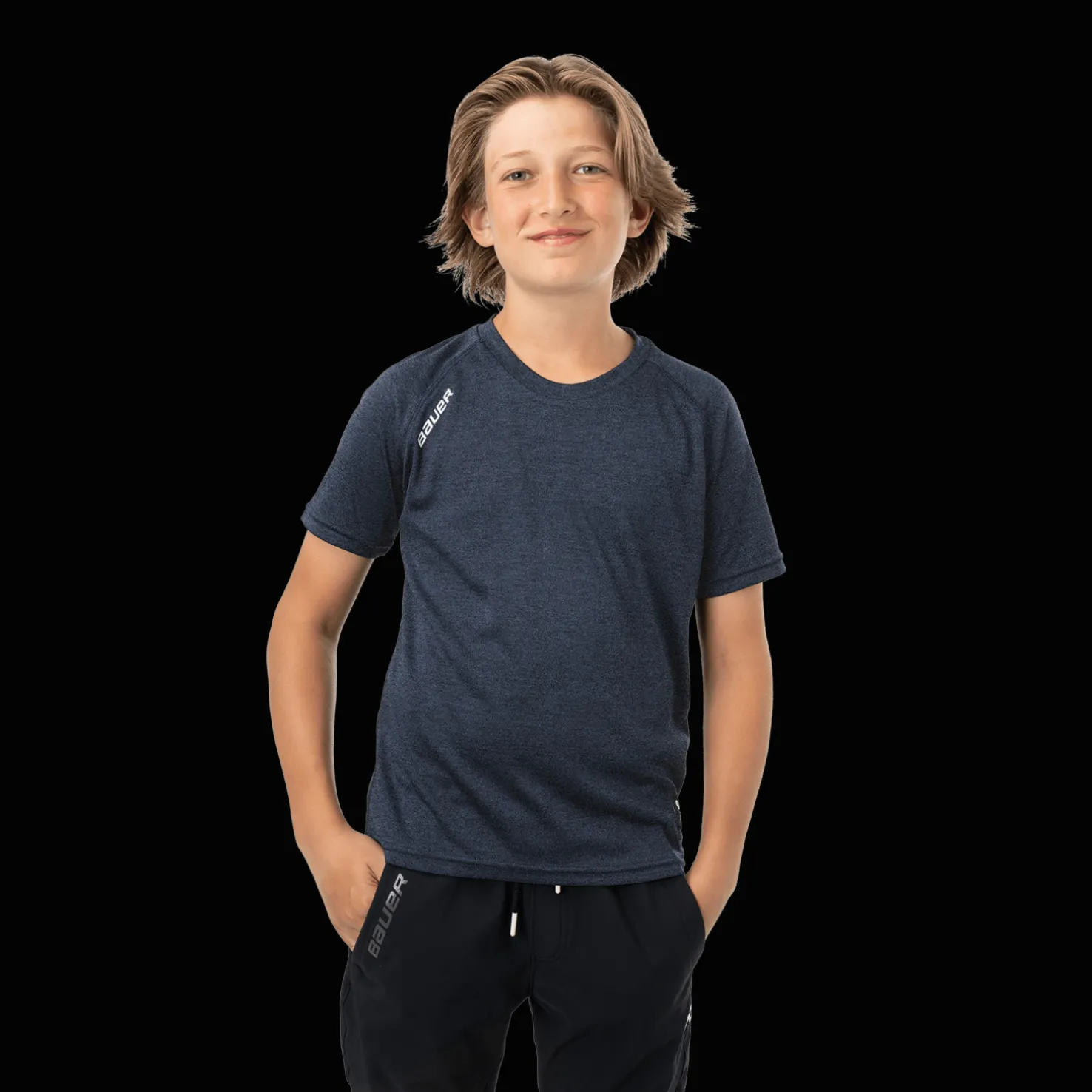 S24 Bauer Team Short Sleeve Tech Tee 24/25, lasten treenipaita - T-Paidat Ja Shortsit Jääkiekkoon - S24 Bauer Team Short Sleeve Tech Tee 24/25, lasten treenipaita