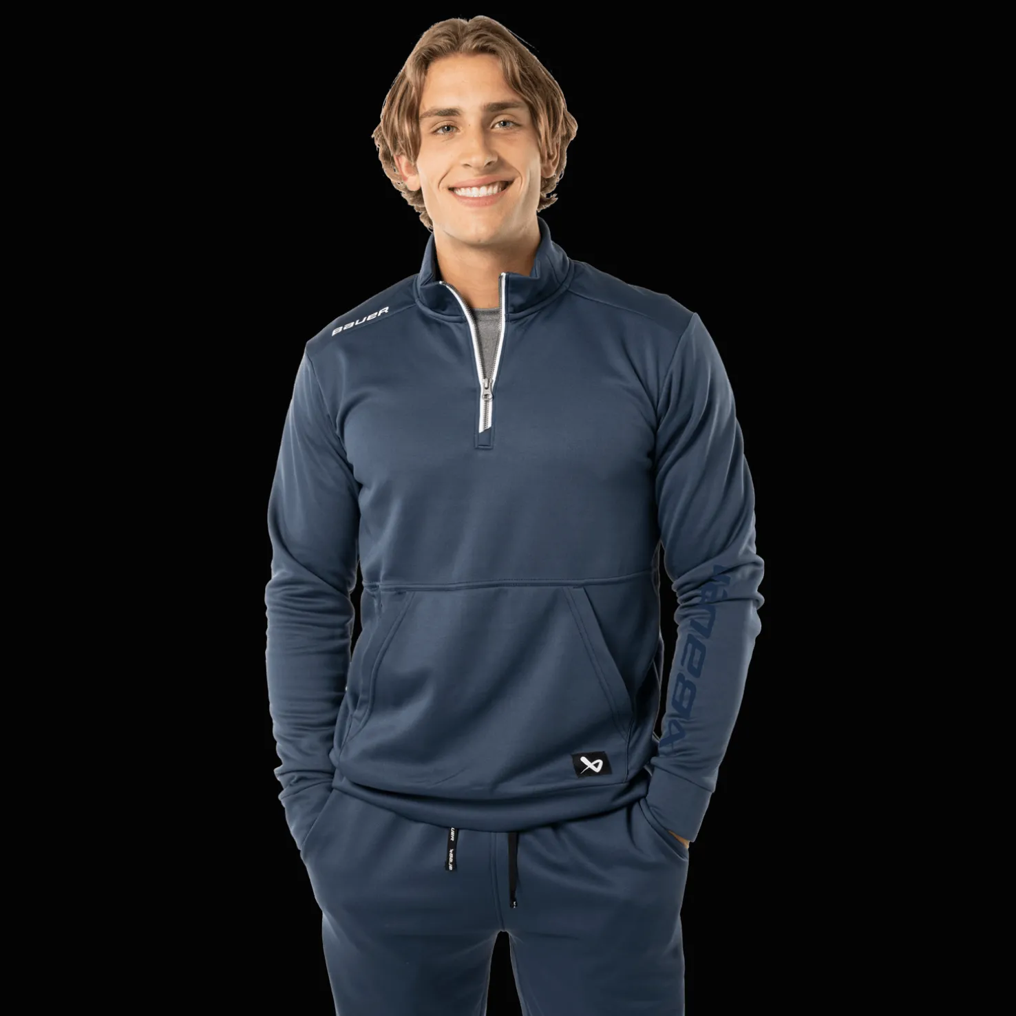 S23 Team Fleece 1/2 Zip 24/25, aikuisten paita - T-Paidat Ja Shortsit Jääkiekkoon - S23 Team Fleece 1/2 Zip 24/25, aikuisten paita