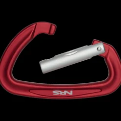 Sliq Straight Gate Carabiner Red/Silver, karbiinihaka - Lisätarvikkeet Kajakkeihin - Sliq Straight Gate Carabiner Red/Silver, karbiinihaka