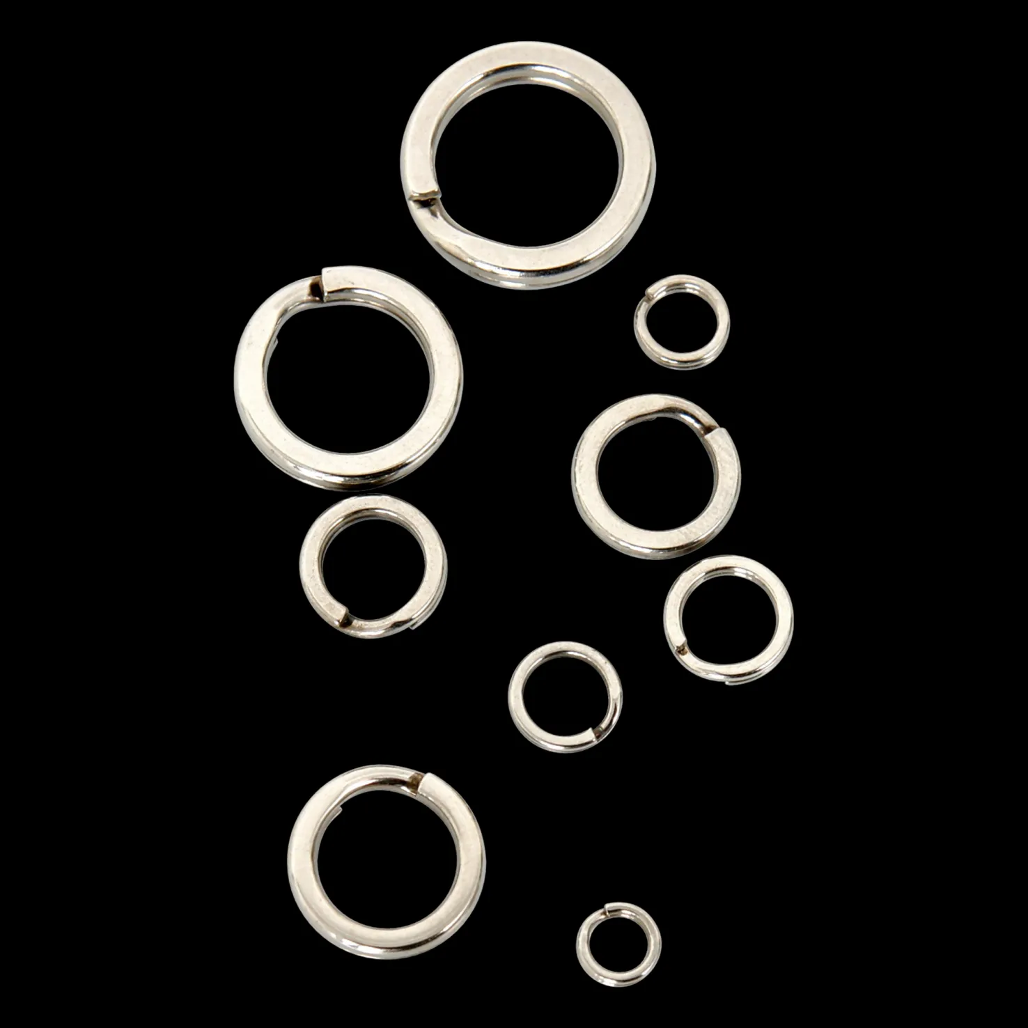 Split Ring HQSR-9mm, (15-pk), uistinrengas - Kalastustarvikkeet - Split Ring HQSR-9mm, (15-pk), uistinrengas