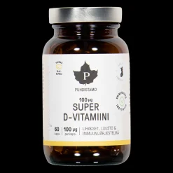Super D-vitamiini 60 kps - Superfood ja luonnolliset ravinteet - Super D-vitamiini 60 kps