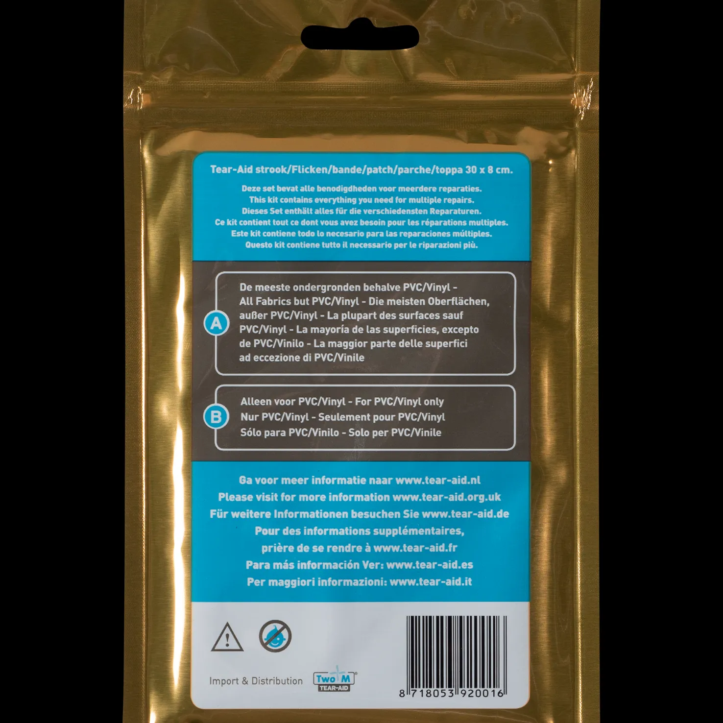 Tear-aid Type A, paikkaussarja - Muut Retkeilyvarusteet - Tear-aid Type A, paikkaussarja