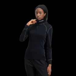 Thermo Turtle Neck W/zip, naisten villapaita - Villakerrastot yläosat naiset - Thermo Turtle Neck W/zip, naisten villapaita