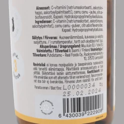Trippel C-vitamin 400 mg, 120 kaps, lisäravinne C-vitamiini - Superfood ja luonnolliset ravinteet - Trippel C-vitamin 400 mg, 120 kaps, lisäravinne C-vitamiini