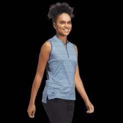 Ultimate365 Stripe Sleeveles Polo, naisten toppi - Golfpaidat Ja -Pikeet - Ultimate365 Stripe Sleeveles Polo, naisten toppi